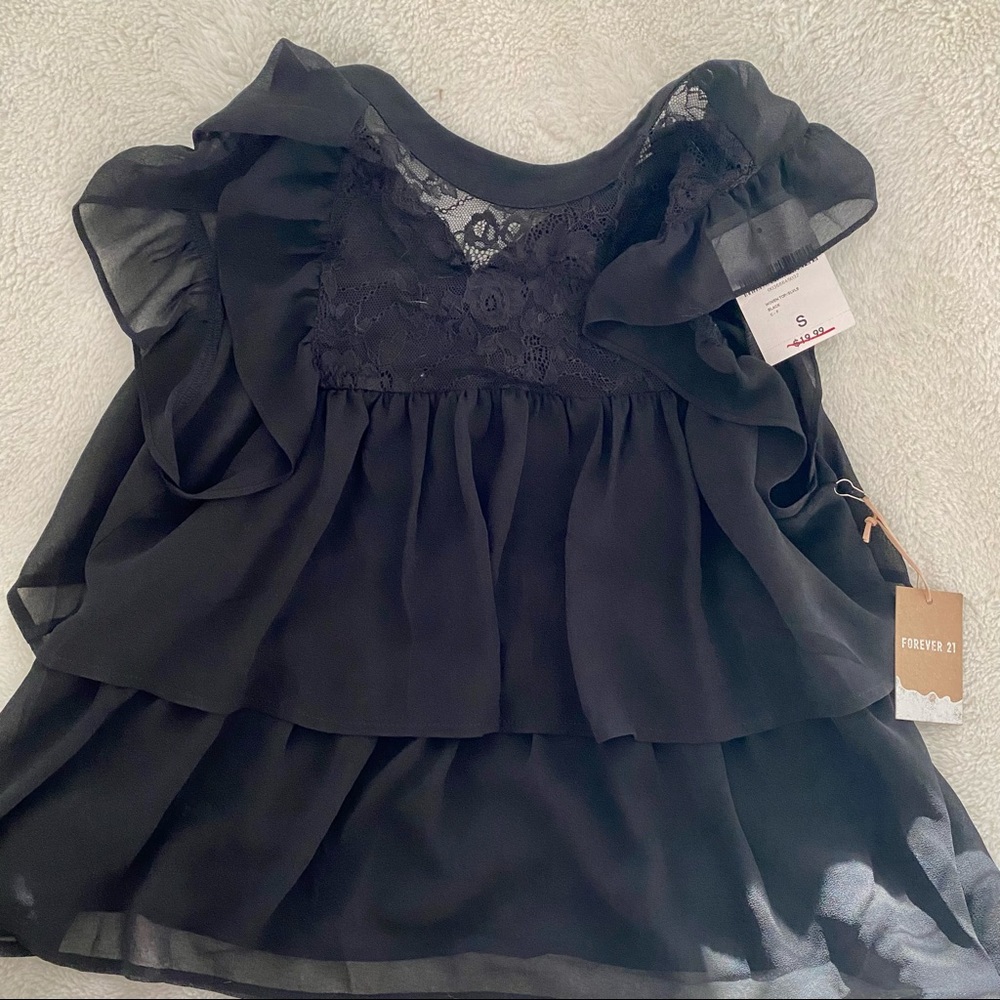 Black lace blouse